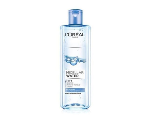 Nước Tẩy Trang L'Oreal Tươi Mát Cho Da Dầu, Hỗn Hợp 400ml Micellar Water 3-in-1 Refreshing Even For Sensitive Skin