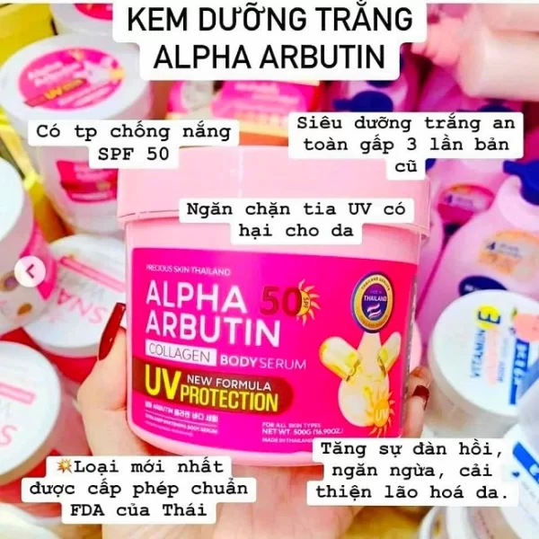 dung trang da chng nang alpha arbutin collagen body serum 500g 15