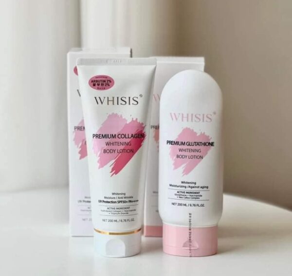 Dưỡng Thể Trắng Da Ban Đêm Whisis Premium Glutathione Whitening Body Lotion 200ml - Hình ảnh 2