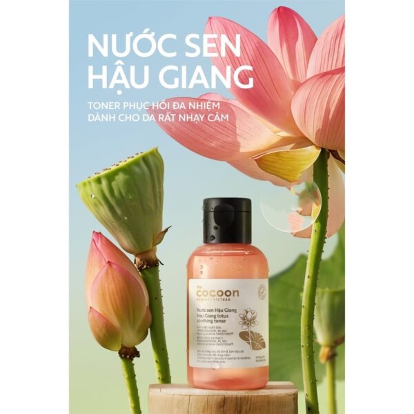 Nước Cân Bằng Cocoon Sen Hậu Giang Làm Dịu Da Nhạy Cảm 310ml - Hình ảnh 3