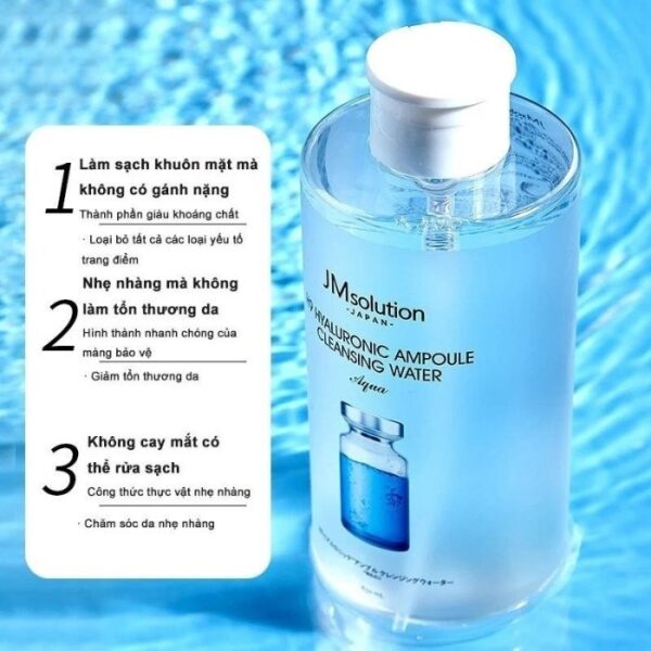 Nước Tẩy Trang Hyaluronic Ampoule JM Solution H9 500ml - Hình ảnh 4